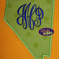Nevada State Applique Embroidery Design Monogram