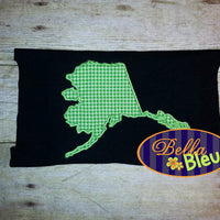 Alaska State Applique Embroidery Design Monogram