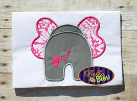 Elephant Backside Applique Embroidery Designs