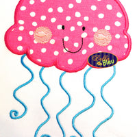 Nautical Sea life Jellyfish Embroidery Applique Design