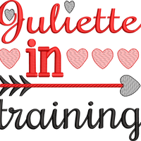 Exclusive Sketchy Valentines Juliette in Training Machine Embroidery Design 8x8
