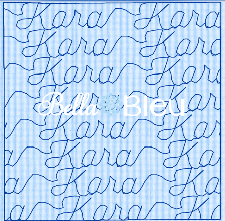Stipple Name Kara Quilting Stitch Machine Embroidery Design