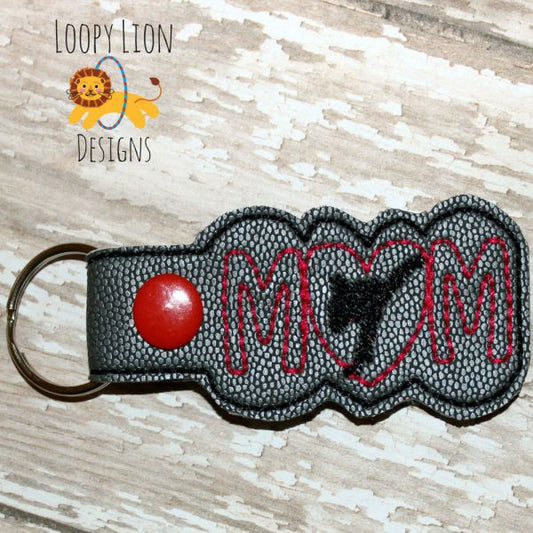 Taekwondo Mom Snap Key Fob
