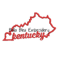 State of Kentucky with Signature Kentucky baseball hat cap machine embroidery design