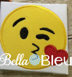 Kisses Emoji Machine Embroidery Design Applique