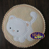 Kitty Cat Machine Applique Embroidery Design