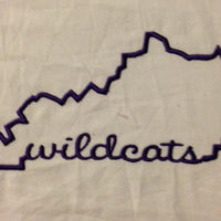 Kentucky State Applique with Wildcats Signature Embroidery Design Monogram