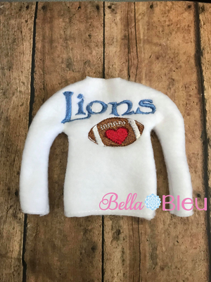 ITH Lions Football Elf Sweater Shirt Machine Embroidery Design