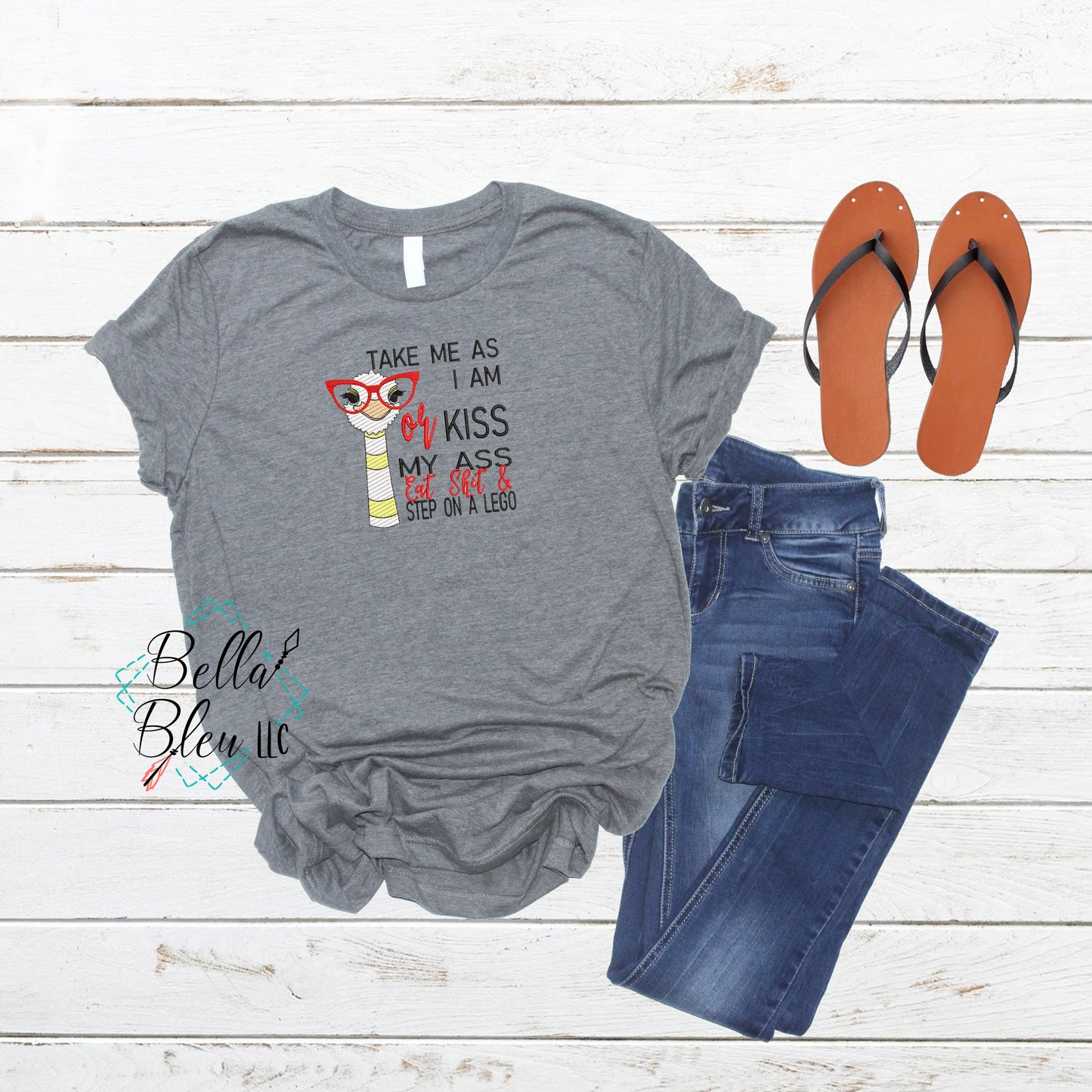 Take me as I am Ostrich with Glasses Sketchy