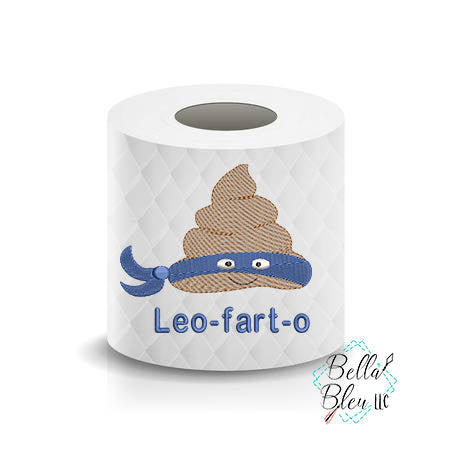 Leofarto Turdle funny Poop Paper Saying Machine Embroidery Design sketchy