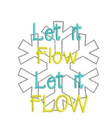 Christmas Funny Saying "Let it Flow "Toilet Paper Machine Embroidery Design
