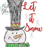 Snowman Let it Snow Scribble