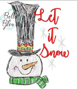 Snowman Let it Snow Scribble