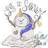 Let it Snow Snowman scribble design