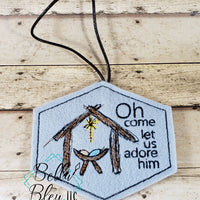 ITH Let Us Adore Him Jesus Christmas Ornament