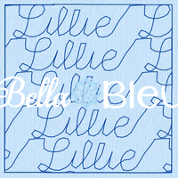 Stipple Name Lillie  Quilting Stitch Machine Embroidery Design