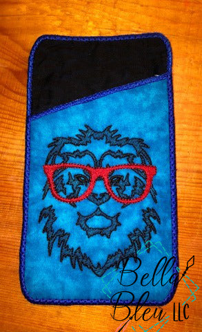 Sketchy Lion with Glasses Machine Embroidery design