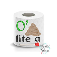 Lite a Match St Patricks Day Toilet Paper Funny Saying Machine Embroidery Design sketchy