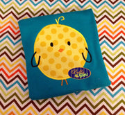 Adorble Little Easter Chick Embroidery Applique design Easter machine embroidery