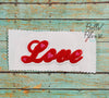 Love Word Applique Valentines Day Embroidery design