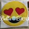 Applique Love Emoji Face Machine Embroidery Design