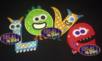 Applique Love Monsters Monster Valentine Applique Embroidery Design
