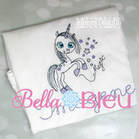 Unicorn Magic Sketchy Machine Embroidery Design