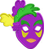 Mardi Gras Mask Machine Applique Embroidery Design