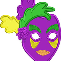 Mardi Gras Mask Machine Applique Embroidery Design