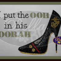 Sexy Armed Forces Military Stiletto Heels Applique Embroidery Designs Design