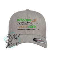 Massage Hair Don't Care Baseball Hat Cap Machine Embroidery Design