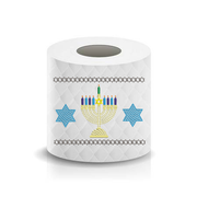 Happy Hanukkah Menorah Star of David Toilet Paper  Machine Embroidery Design sketchy