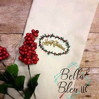 Merry Christmas with Wreath Embroidery design
