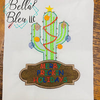 Merry Prickin Holidays Sketchy Cactus