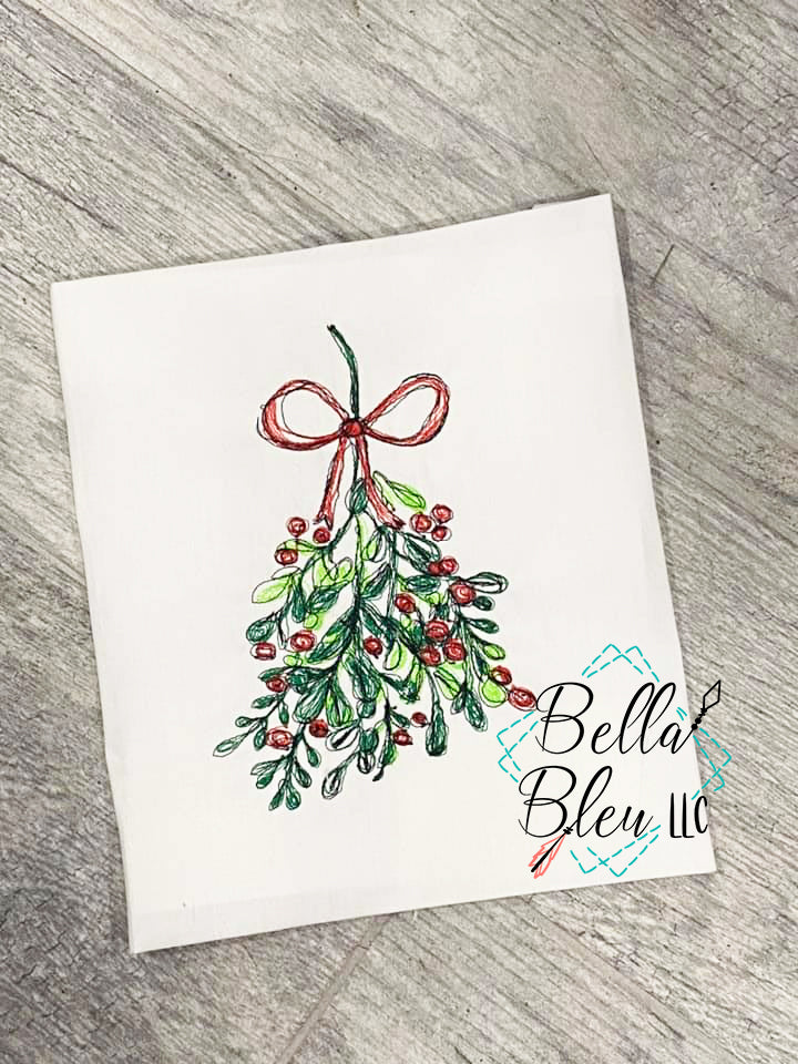 Mistletoe Scribble Sketchy