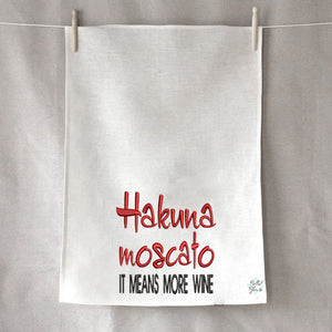 Hakuna Moscato Funny Wine Saying machine embroidery 4x4