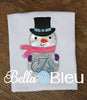 Monogram Christmas Embroidery Design, Monogram Snowman Applique Design, Christmas Machine Applique Embroidery Design