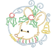 Christmas Mouse Bean Stitch Embroidery design