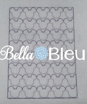 Stipple Mouse Head Quilting Stitch Machine Embroidery Design Stippling