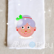 Mrs Claus with Holly Applique