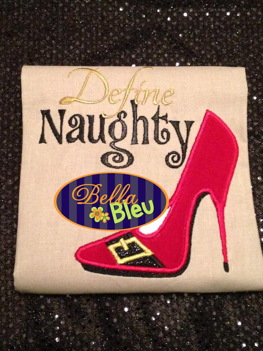 Sexy Mrs. Santa Claus Heels Heel Applique Embroidery Designs Design Monogram