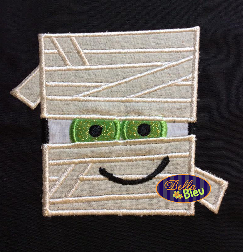 Halloween Mummy Machine Applique Embroidery Design