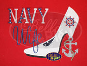 Sexy Armed Forces Navy Stiletto Heels Applique Embroidery Designs Design