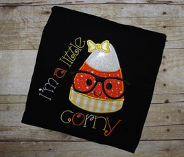 Halloween Nerdy Girl Candy Corn Machine Applique Embroidery Design