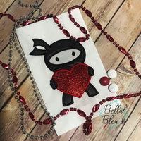 Valentine Ninja  Machine Applique Embroidery Design