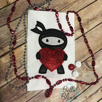 Valentine Ninja  Machine Applique Embroidery Design