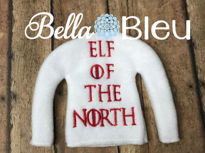 Elf of the North Inspired Game of Thrones Sweater in the hoop machine embroidery design