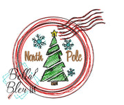 North Pole Christmas Stamp Scribble
