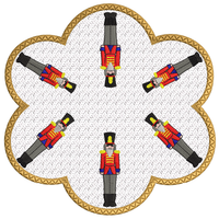 Nutcracker Candle Mat In the hoop ITH 8x8 hoop