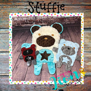 ITH Teddy Bear Snuggle Lovey Embroidery design